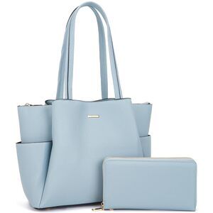 4432 Tote Handbags Purse and Wallet Set Large Shoulder Work Bags Satchel